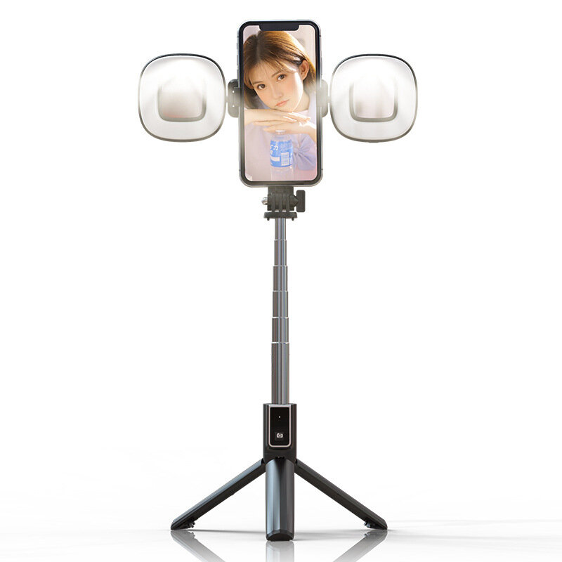Bakeey P40S-F Wireless bluetooth Selfie Stick Foldable Mini Tripod With Dual LED Fill Light Live Broadcast Shutter Remot