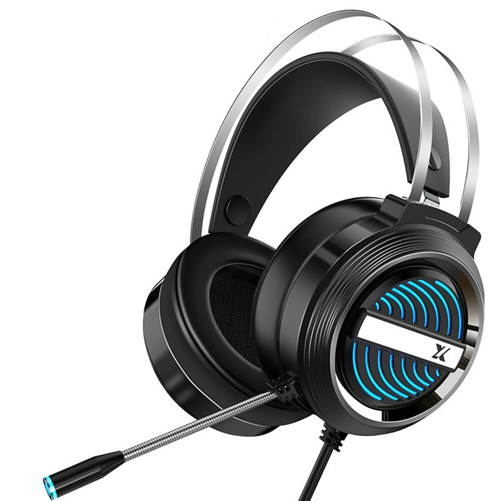 

Heir Audio X9 Gaming Headset 7.1Channerl 50mm Unit RGB Colorful Light 4D Surround Sound Ergonomic Design 360° Omnidirect