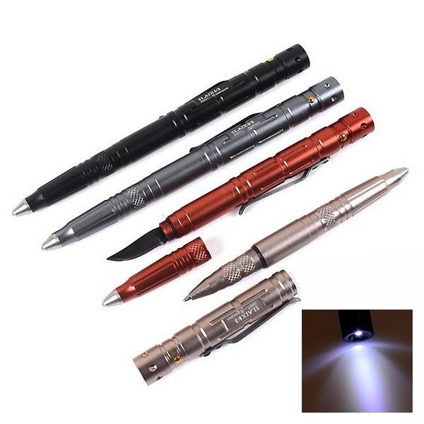 Laix B007-2 Multifunctionele Zelfverdediging Bescherming Tactische Pen Met High Brightness LED
