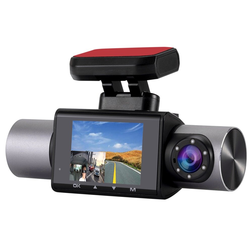 2 Inch IPS Scherm HD 1080P 720P Drie Lens Dash Cam Auto Rijden Recorder Magnetische Beugel Ingebouwd