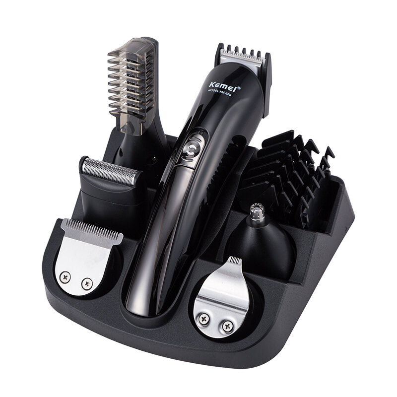 

Kemei KM-600 6 в 1 Электрический Волосы Машинка для бритья Clipper Борода Триммер Cut Волосы Триммер Уши Чистка носа и л