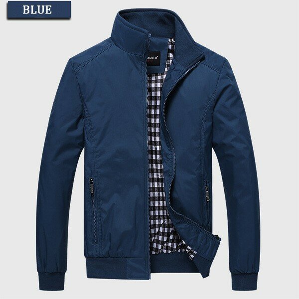 mens plus size zipper fashion lapel casual jacket overcoat waterproof ...