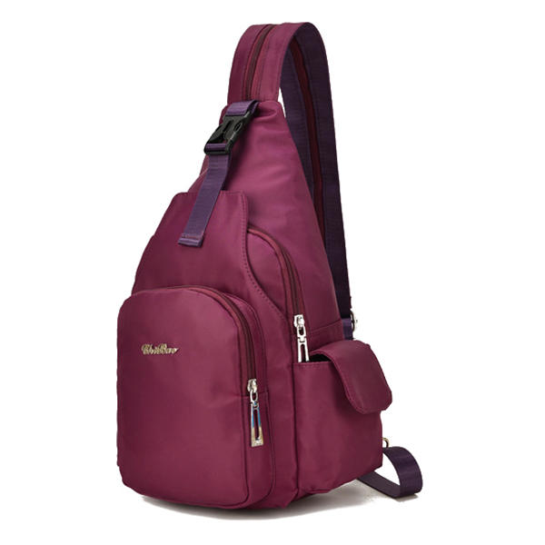Women Nylon Multifunctional Waterproof Crossbody Bag Backpack Leisure Travel Chest Bag Baby Bag