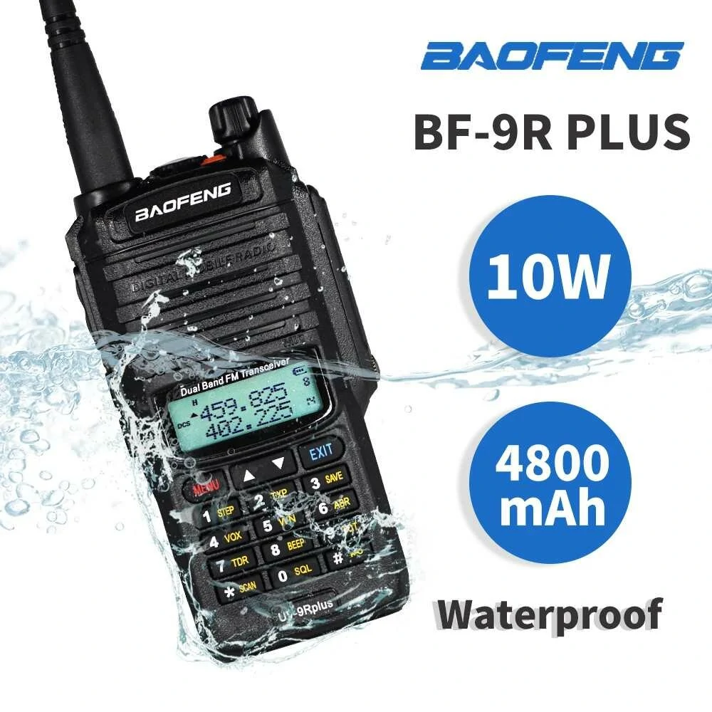 Baofeng UV-9R plus Walkie Talkie UV 9R High Power 10W Waterproof Portable Hunting Ham Radio UV9R 20KM Dual Band HF Transceiver