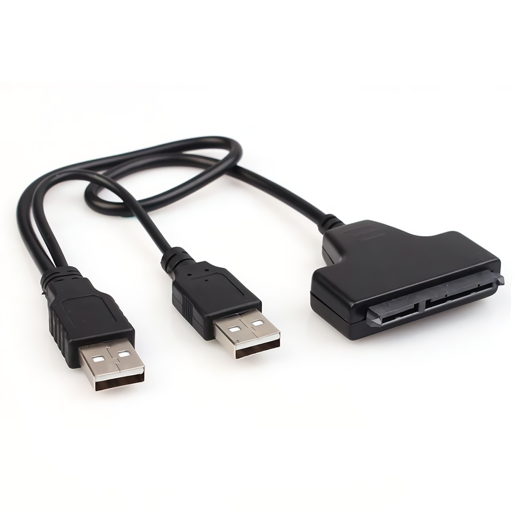 TISHRIC USB2.0 naar SATA Converter Adapterkabel Harde schijf Voedingskabel Maakt SSD-voeding en gege