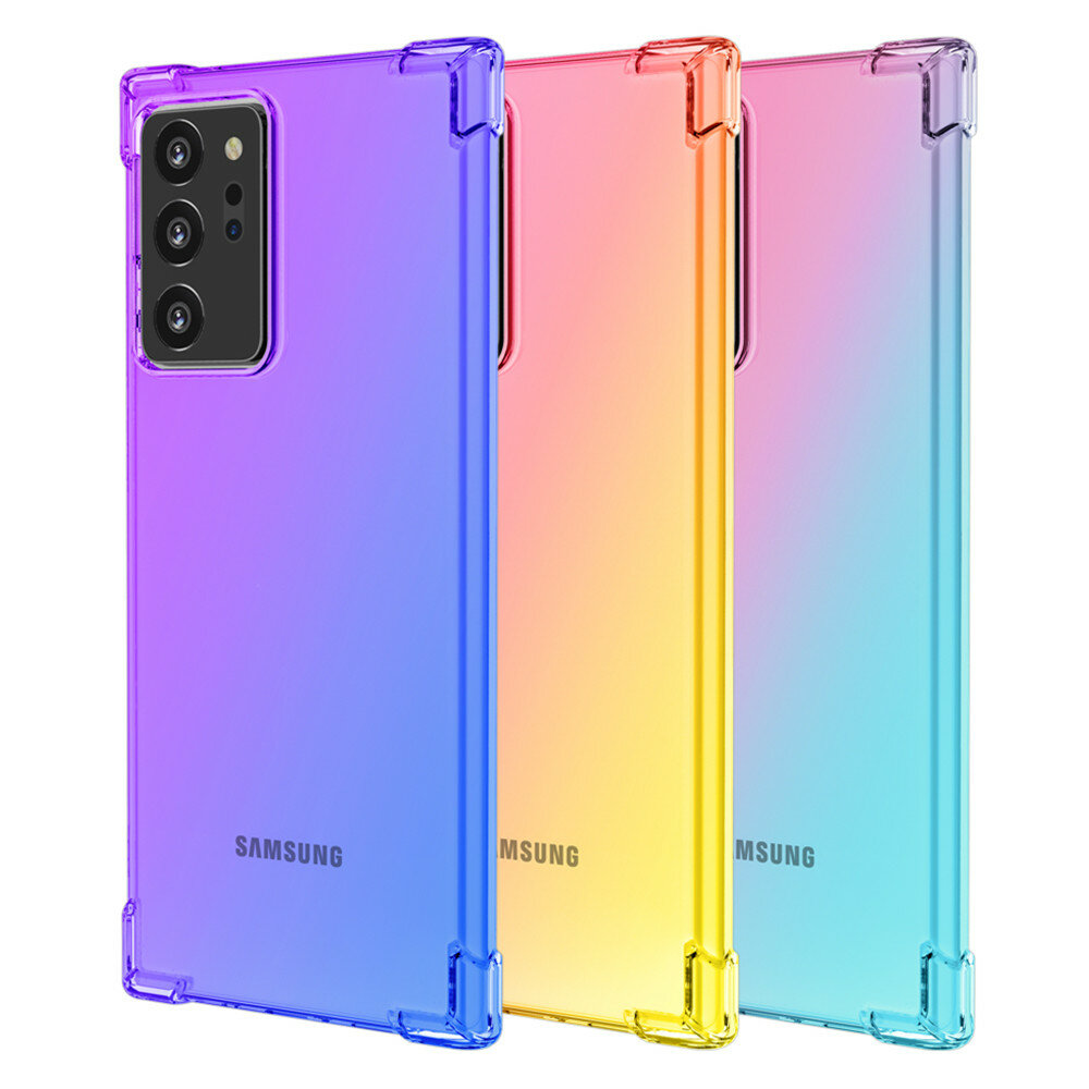 

Bakeey Gradient Color with Four-Corner Airbag Shockproof Translucent Soft TPU Protective Case for Samsung Galaxy Note 20