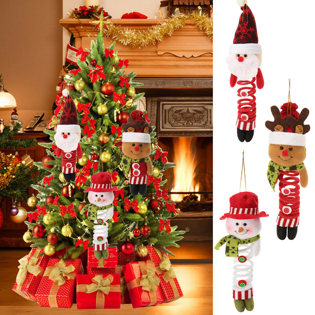 200*80MM Kerst Opknoping Pop Ornamenten Sneeuwpop Rendier Kerstman Flanel Pop Hanger: