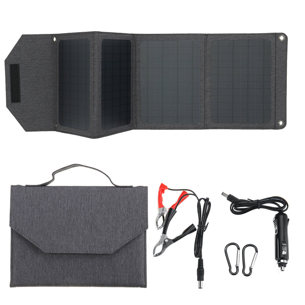 18V 40W chargeur solaire pliable double USB solaire sac pliant 4 fois Port DC Portable 12v Batterie panneau solaire pour l'extérieur