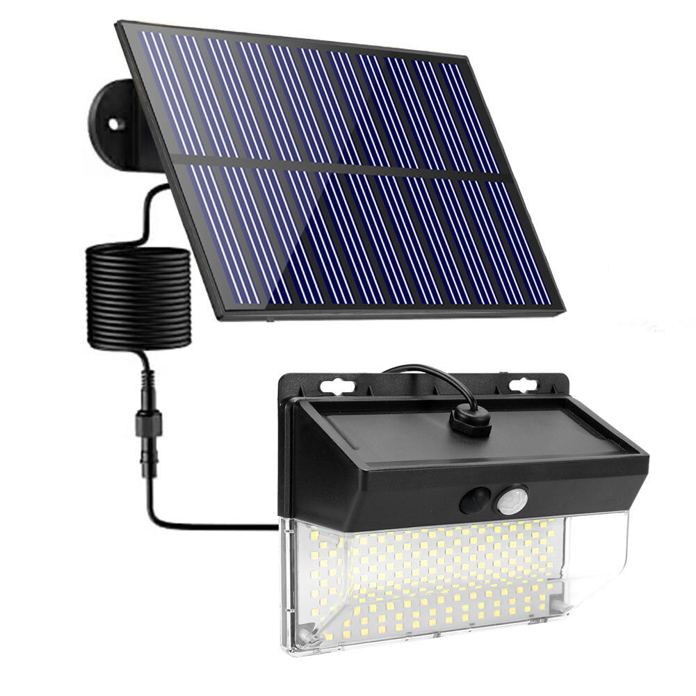 Imagen de Lámpara de pared LED solar dividida en 3 modos, lámparas de sensor de movimiento a prueba de agua para iluminación de ca