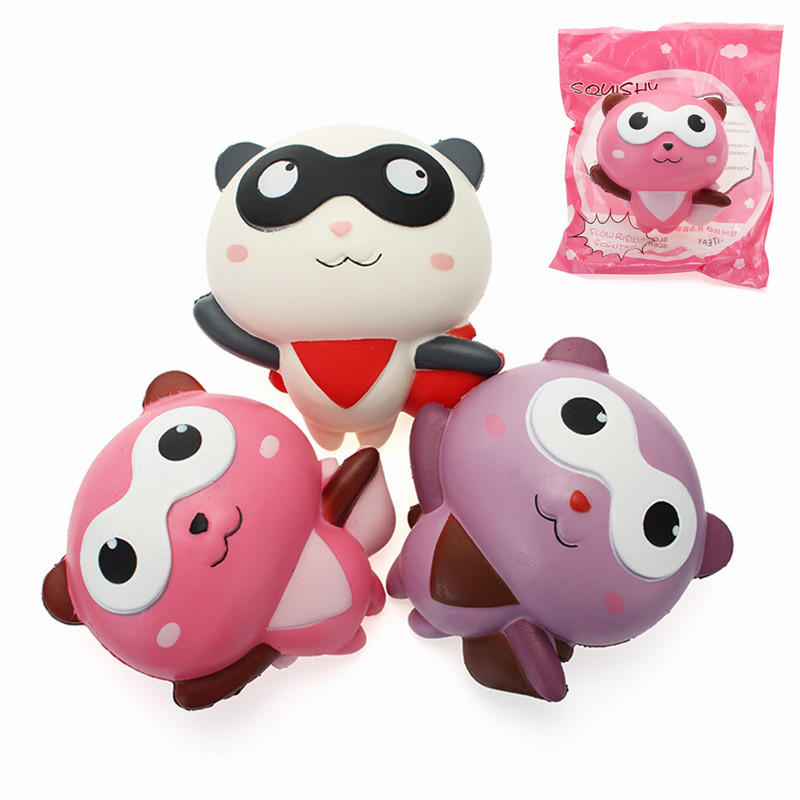YunXin Squishy Panda Man Robin Team 12cm Slow Rising With Packaging Collection Gift Decor Toy