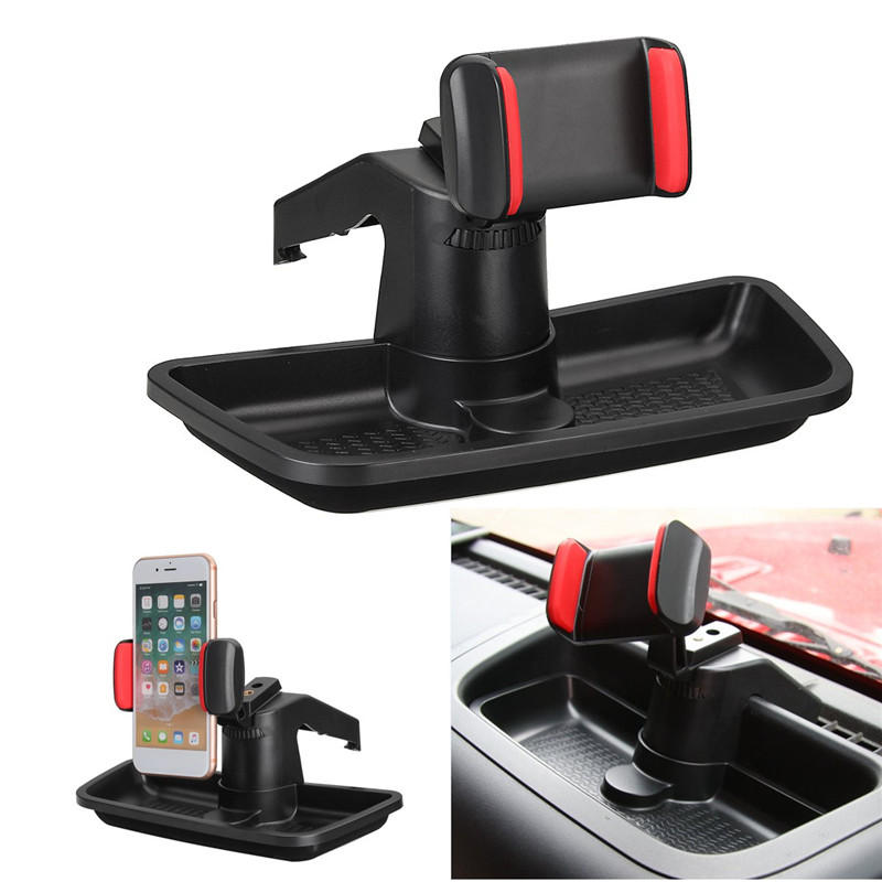 

Universal 360 Degree Rotation Car Dashboard Phone Holder Stand with Storage Box for Mobile Phone