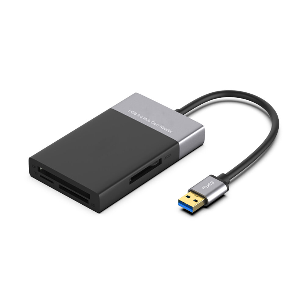 FD-F107 6-in-1 Converter USB3.0 naar XQD/CF/SD/TF Multifunctionele kaartlezer 2-Prot USB3.0 Hub Plug