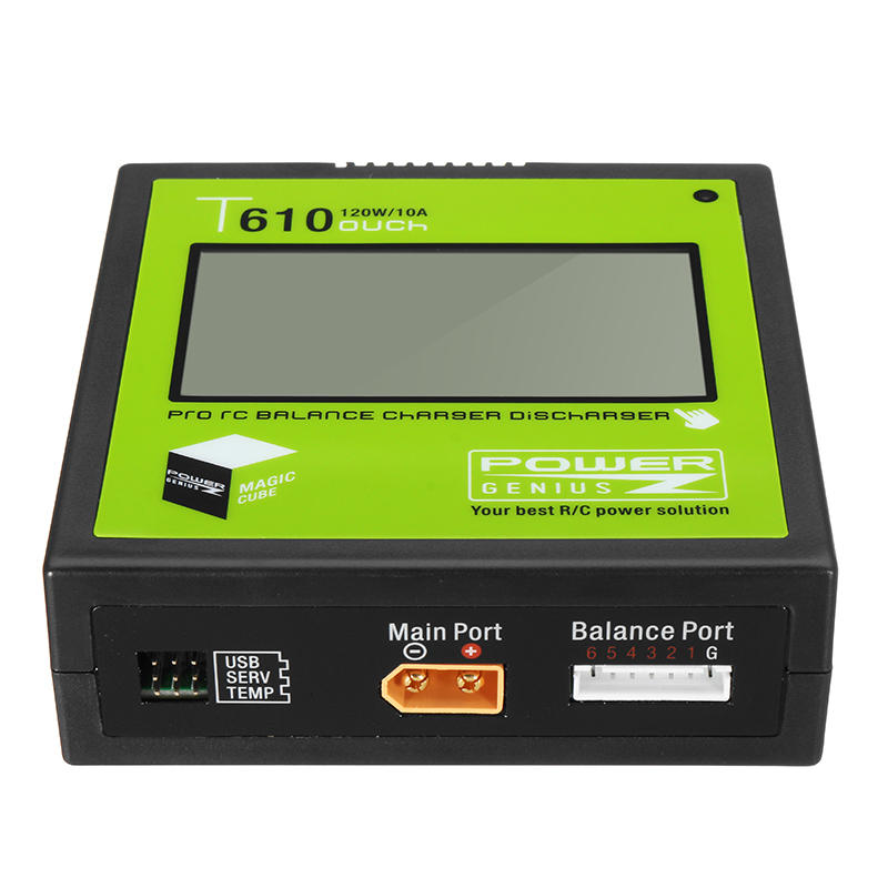 Power Genius PG T610 120W 10A Lipo Battery Balance Charger Touch Screen Support 4.35-4.40V LiHV