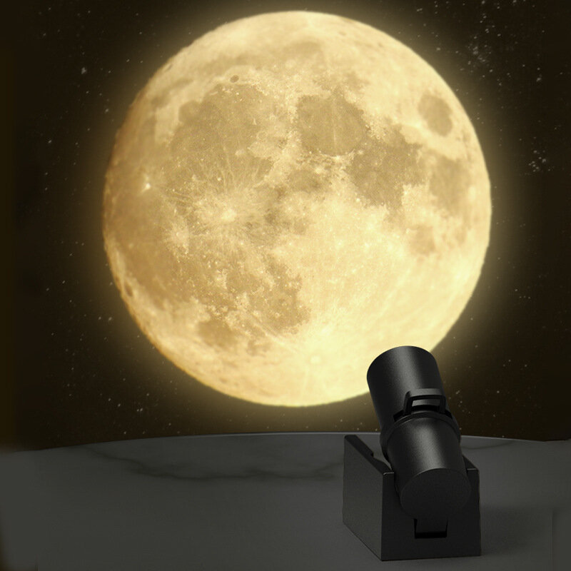 LED Maan Projectie Lamp Ster Projector Planeet Projector Achtergrond Sfeer Led Nachtlampje voor Kind