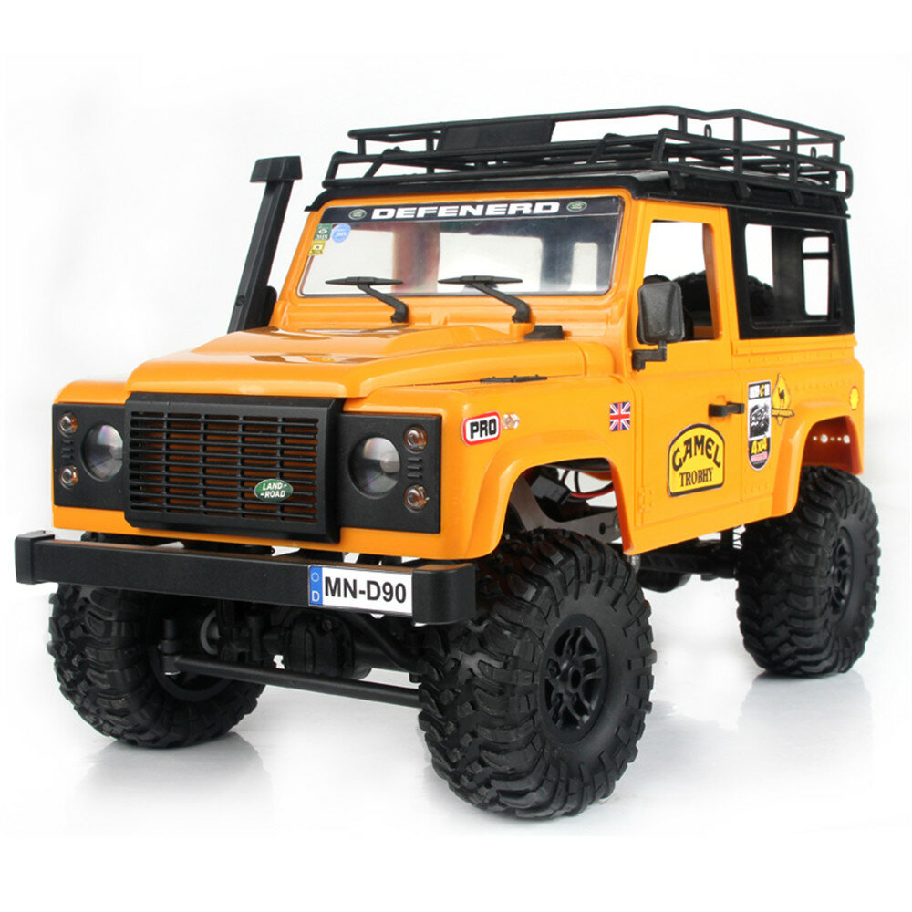 

MN90 1/12 2.4G 4WD RC Car w/ Front LED Light 2 Body Shell Roof Rack Crawler Off-Road Truck RTR Toy