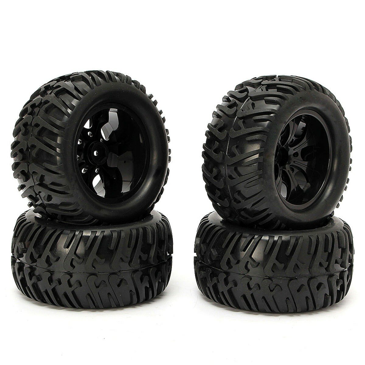 Details about   RC Double style Tires & Star Spoke Yellow Wheel F/R 4P For HSP 1/10 Off-Road Bug