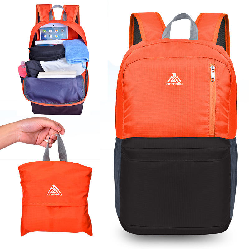 ANMEILU 20L Faltbarer Rucksack Ultraleichtes Outdoor Camping Reisewasserdichter Faltbarer Schulranzen für Männer und Frauen