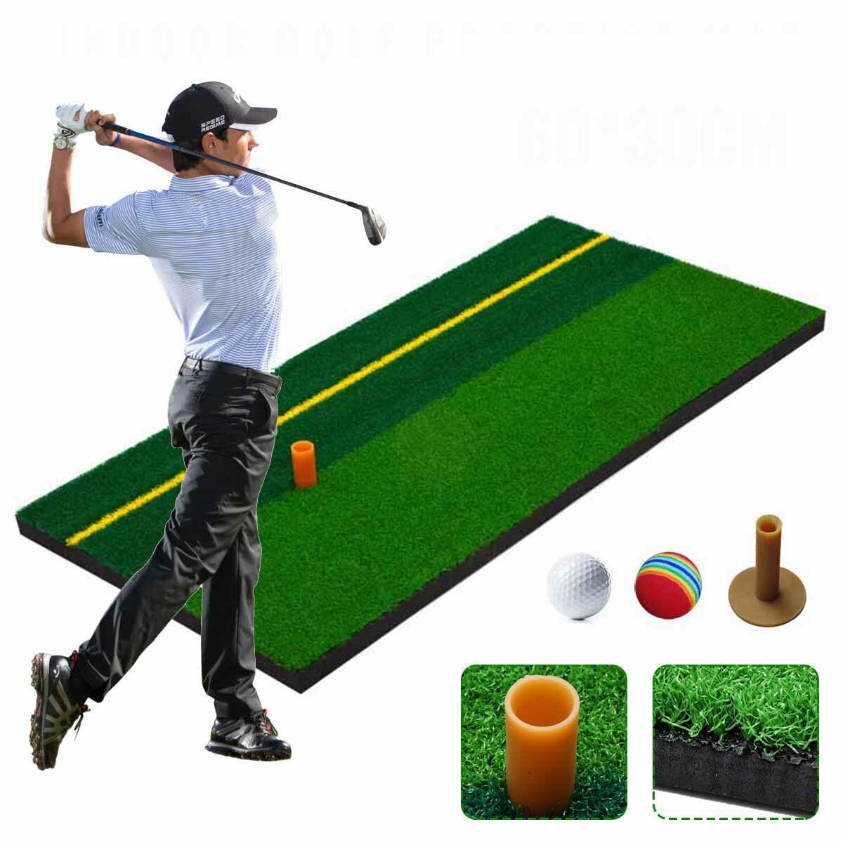 

60x30cm Outdoor Golf Strike Mat Golf Auxiliary Products Outdoor Indoor Strike Mat Practice Grass Mat Game Golf Training