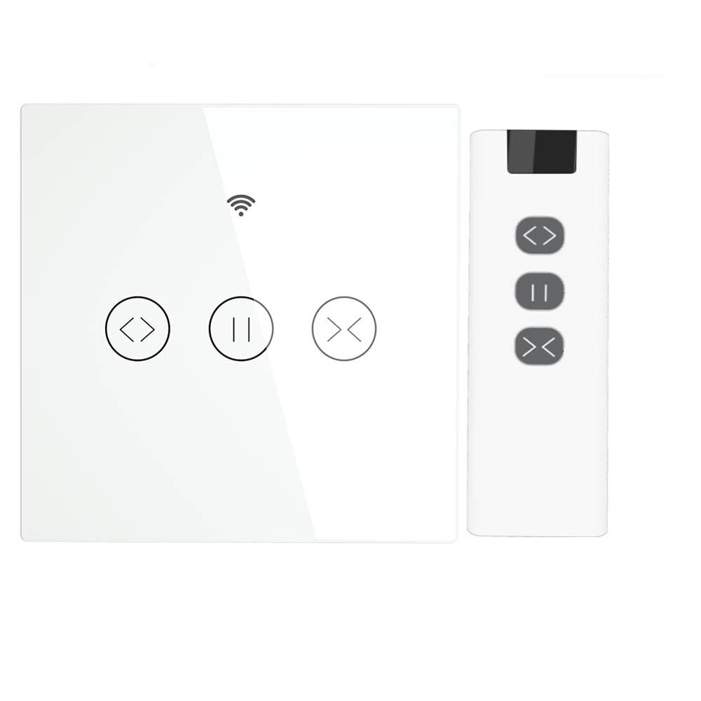 

MoesHouse RF WiFi Smart Touch Curtain Blinds Roller Shutter Switch With RF Remote Controller Tuya Smart Life App Remote