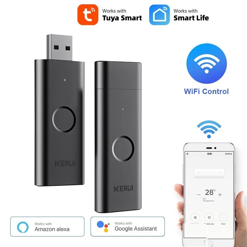 KERUI Tuya WiFi IR RF Remote Control for Air Conditioner TV Smart Home Infrared Remote Controller with Alexa Google Home