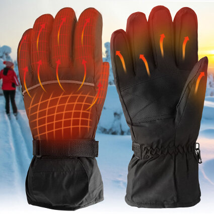 Heated Gloves Rechargeable Electric Motorcycle Snowboard Gloves Liners Hand Warm
