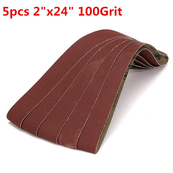 5 stuks 5x106cm 100 Grit Alumina Sanding Belts Zelf Scherpende Oxide Schurende Strips