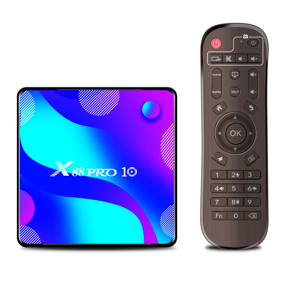 

X88 Pro 10 RK3318 Quad-Core 2GB RAM 16GB ROM 5G WIFI bluetooth 4.0 Android 10.0 4K TV Box H.265 VP9 for Neflix Youtube