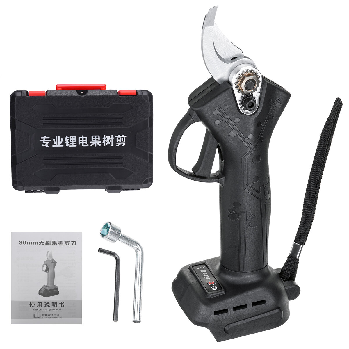 

30mm 18V Electric Garden Pruner Scissors Cordless Sharp Pruning Shears Branch Cutter Adapted To Makita Battery With Plas