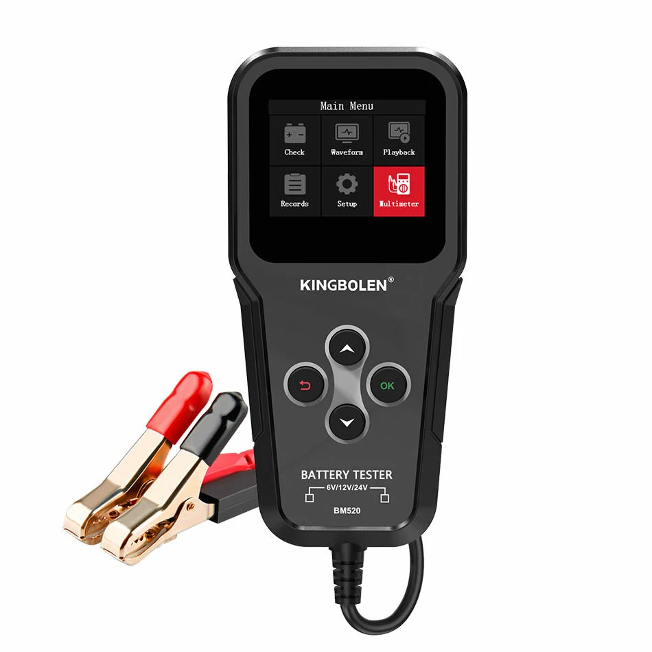 Στα 29,50€ από αποθήκη Κίνας | KINGBOLEN BM520 Battery Tester For Car 6V 12V 24V Batter Analyzer Multimeter Cranking Charging Ripple Test