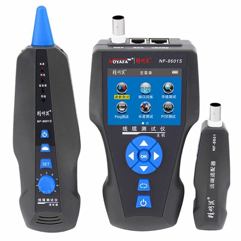 

NOYAFA NF-8601S Multifunction TDR Measure Length Network Cable Tester With PoE/PING/Port Flash Function Voltage Detector