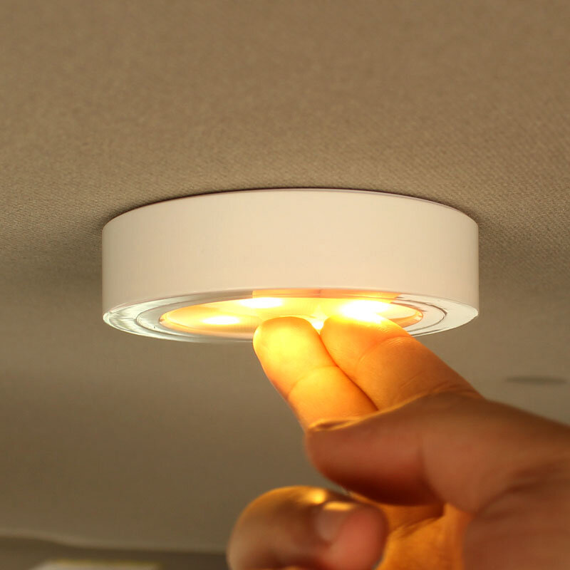 4 LED Toque luces de noche inalámbricas Palo Tap LED Wall Light Lámpara para interiores Coche Batería Powered