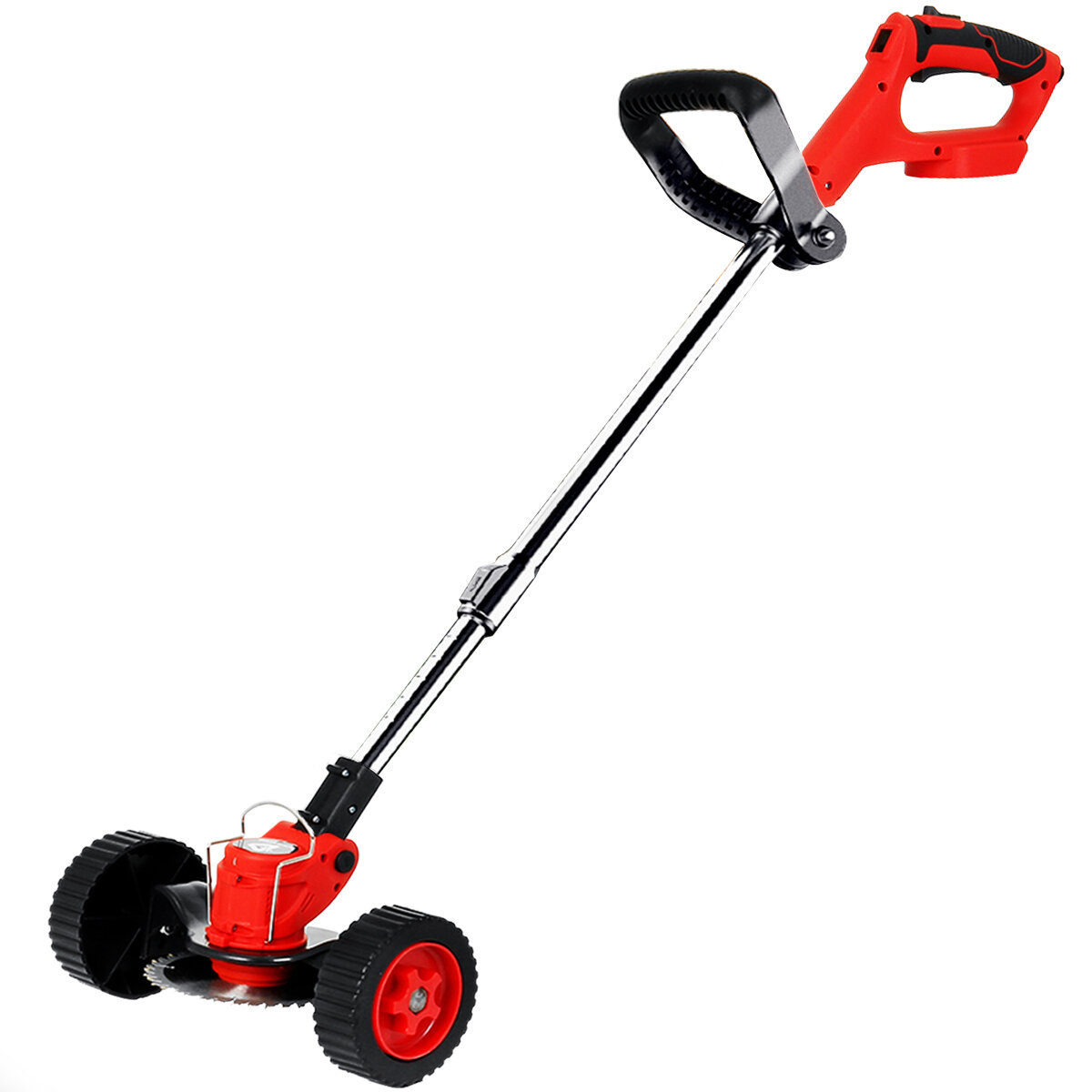 Doersupp Rechargable Grass Trimmer Hand-push Gass Mower Lawnmower Power Display Adapted to Battery