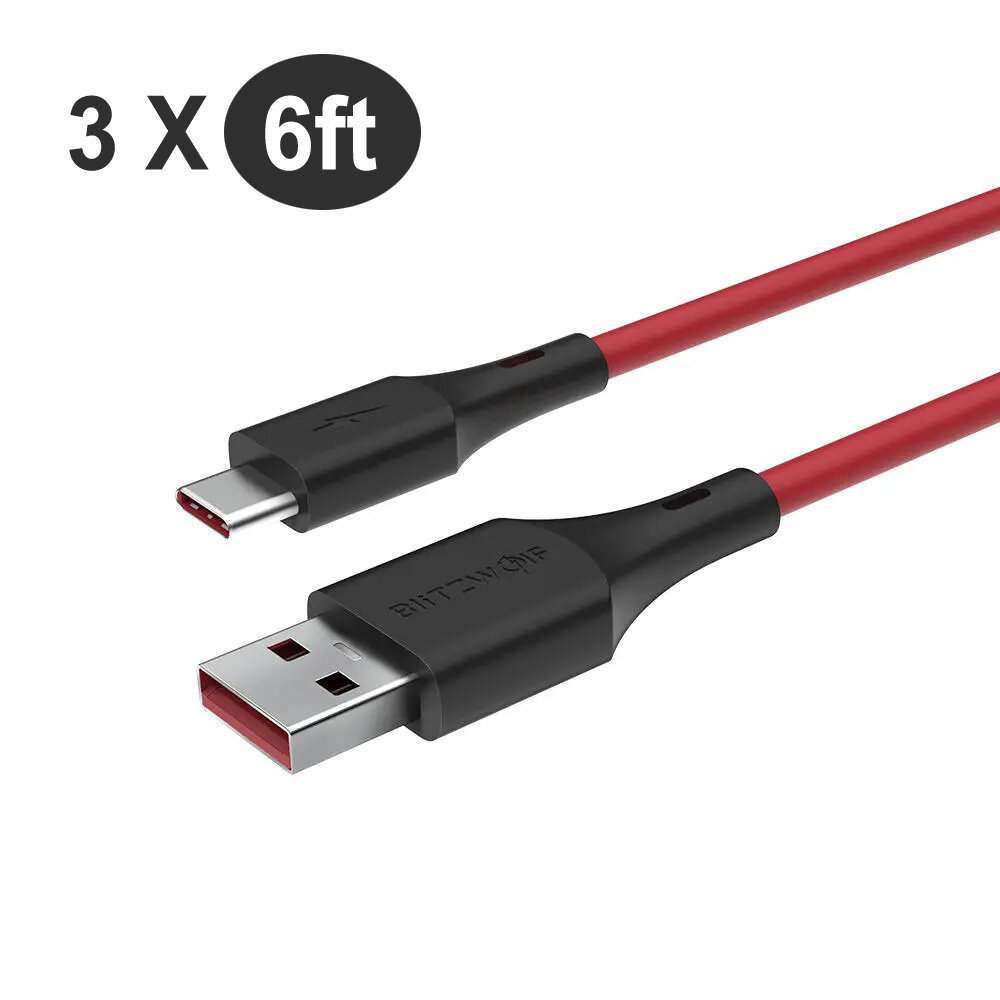 best price,3x,blitzwolf,bw,tc19,5a,qc3.0,type,1.8m,cable,discount