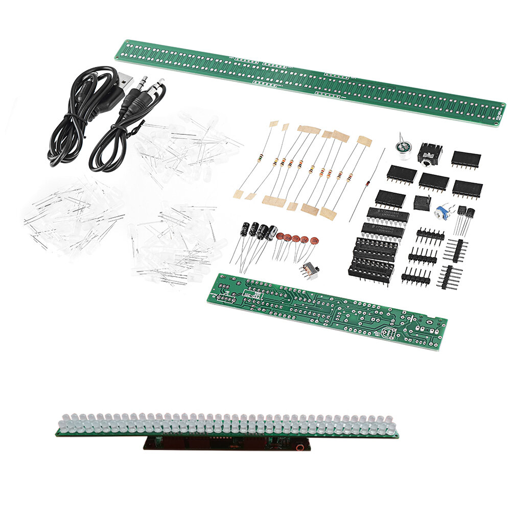 

Geekcreit FED-202 DIY Audio Rhythm Light Kit Level Indicator Voice Control Audio Spectrum Electronic Production Kit