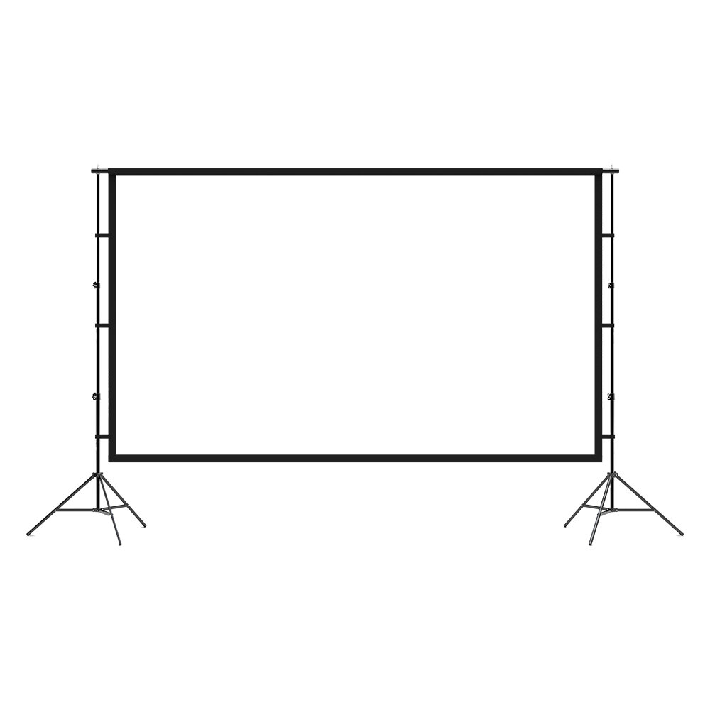 

VEIDADZ Simple Projector Screen Tripod Curtain 100/120/150-Inch 16:9 Outdoor Portable FHD Projector Curtain Foldable Con