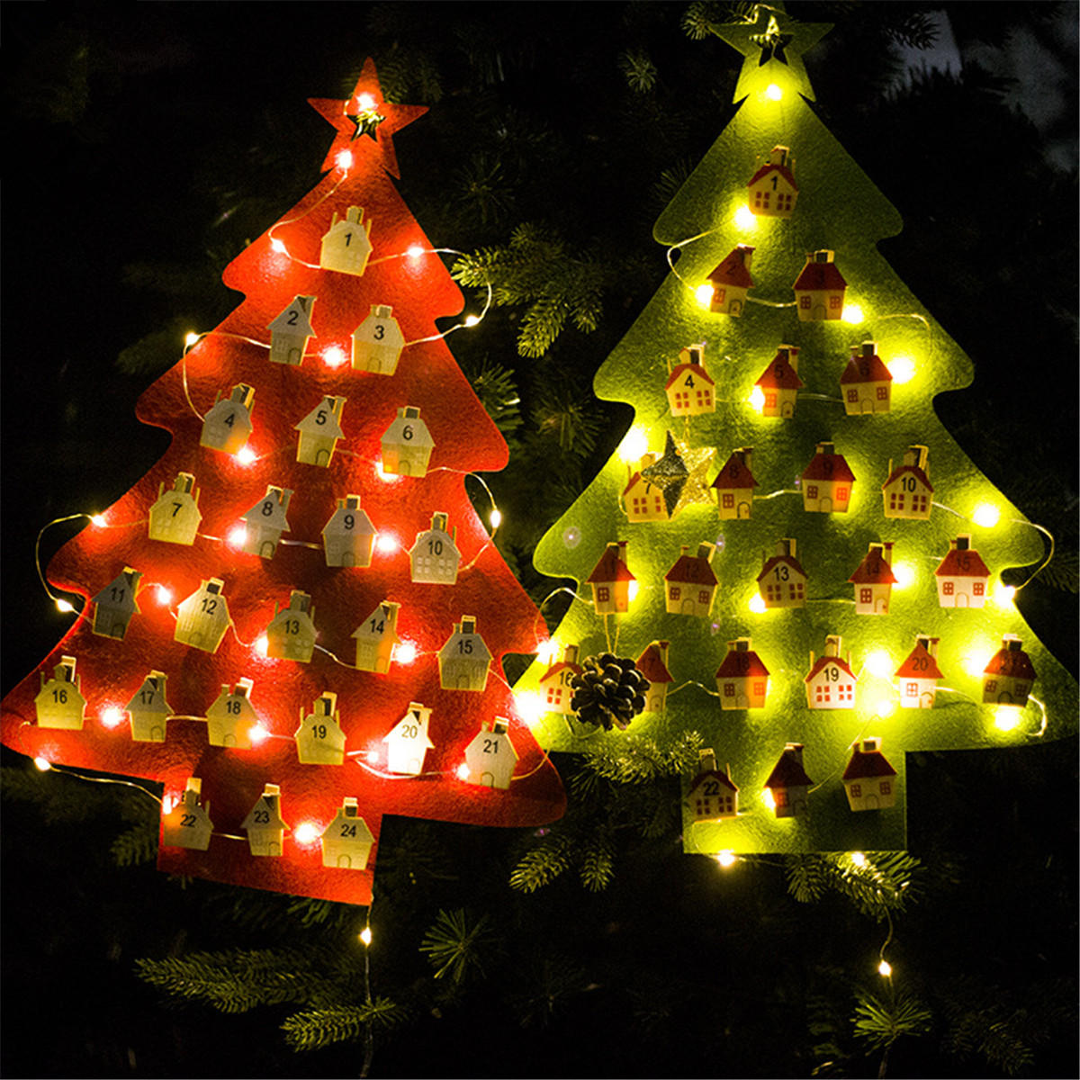 

Новогодние украшения Санта-Клаус Календарь Дерево Клипы Кулон Висячий декор