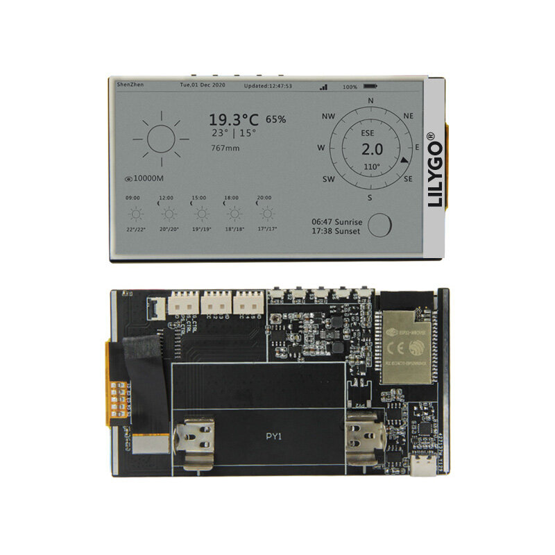 LILYGO® T5 4.7 inch E-paper Screen CH9102F QFN24 ESP32 V3 Version 16MB FLASH 8MB PSRAM WIFI Bluetooth Display Module
