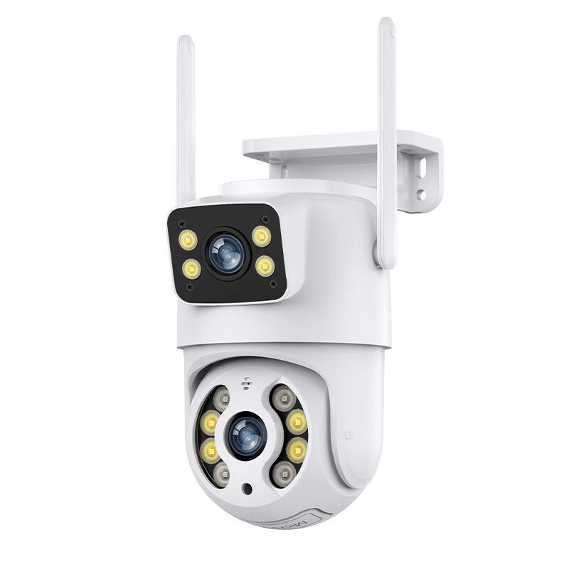 Hiseeu WS318 4K 6MP Wifi Surveillance Camera Dual Lens 4X Digital Zoom AI Human Detect IP66 Waterproof Wireless Outdoor