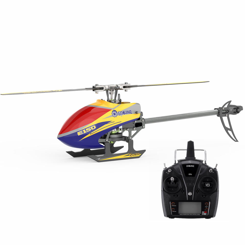 

Eachine E150 2.4G 6CH 6-Axis Gyro 3D6G Dual Brushless Direct Drive Motor Flybarless RC Helicopter RTF Compatible with FU