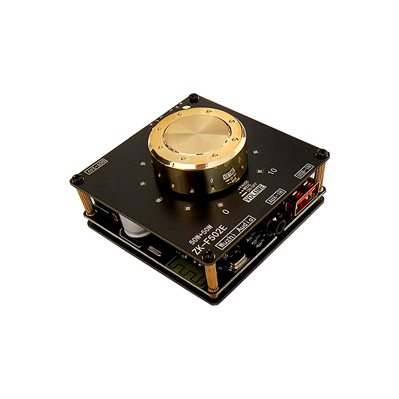 ZK-F502E Cool Volume Indicator Bluetooth Audio Eindversterker Board Module LC Filter Stereo 50W + 50