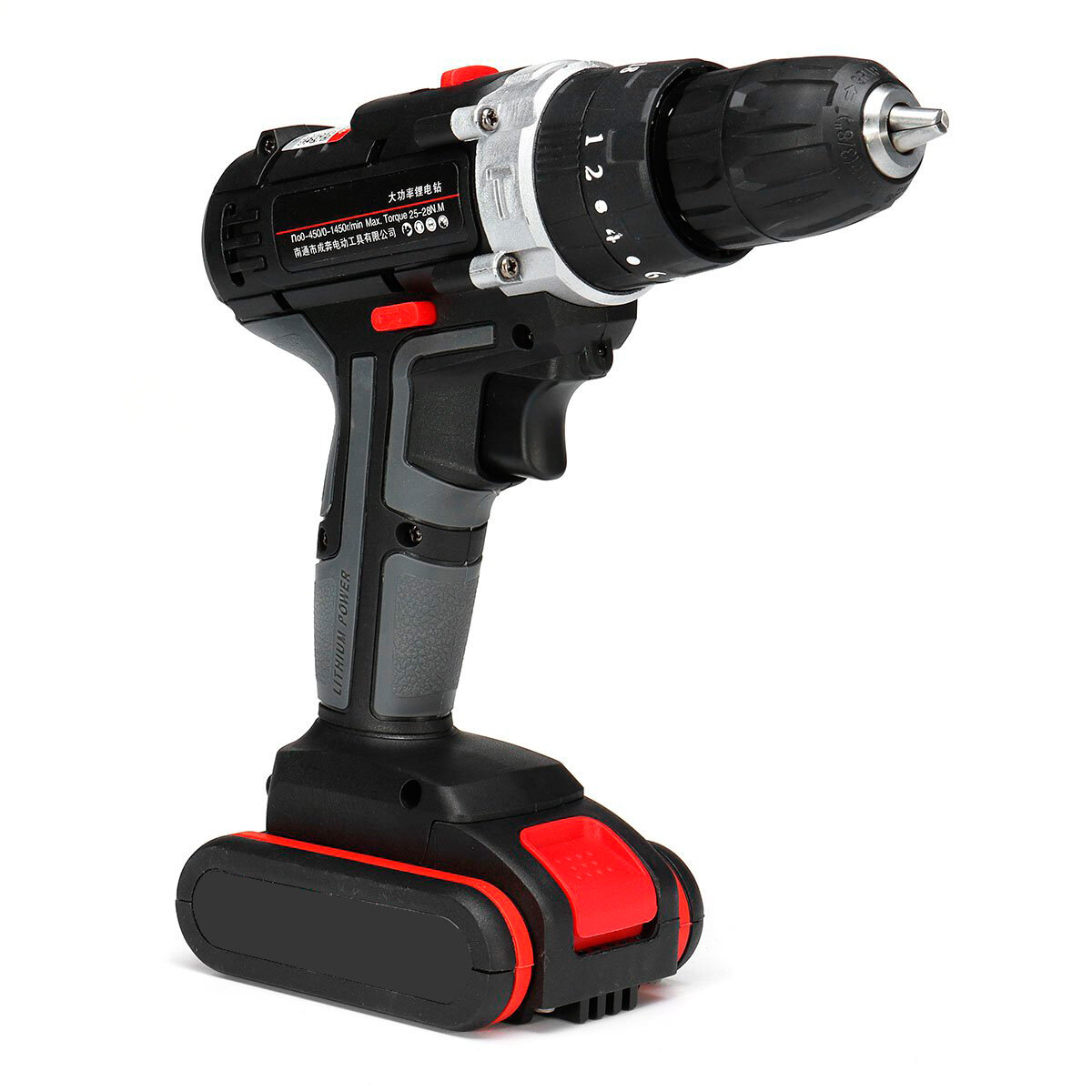 36V 1200 RPM 25Nm Cordless Electric Screwdriver 25+3 Impact Drill with Battery