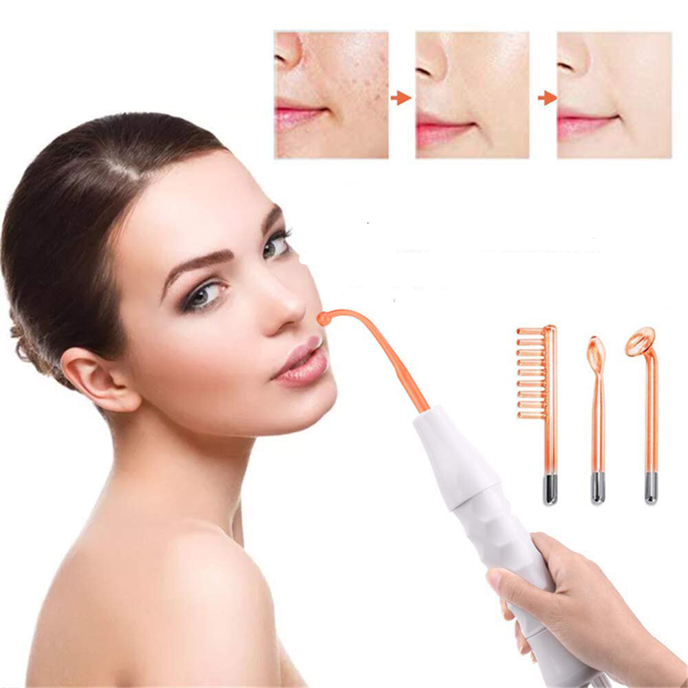 

Portable Handheld High Frequency Facial Machine Skin Tightening Therapy Electrode Wand Acne Spot Wrinkle Remover Dark Ci