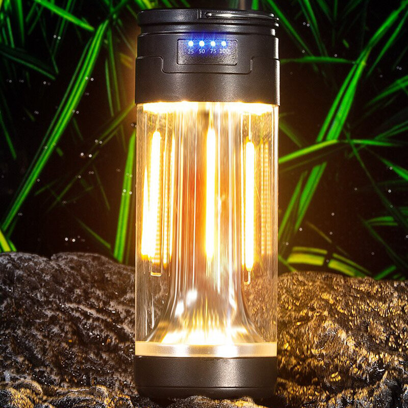 Outdoor Lighting LED Camping Light Multifunctional USB Charging Solar Tent Light Hunging Stand Lamp Lantern