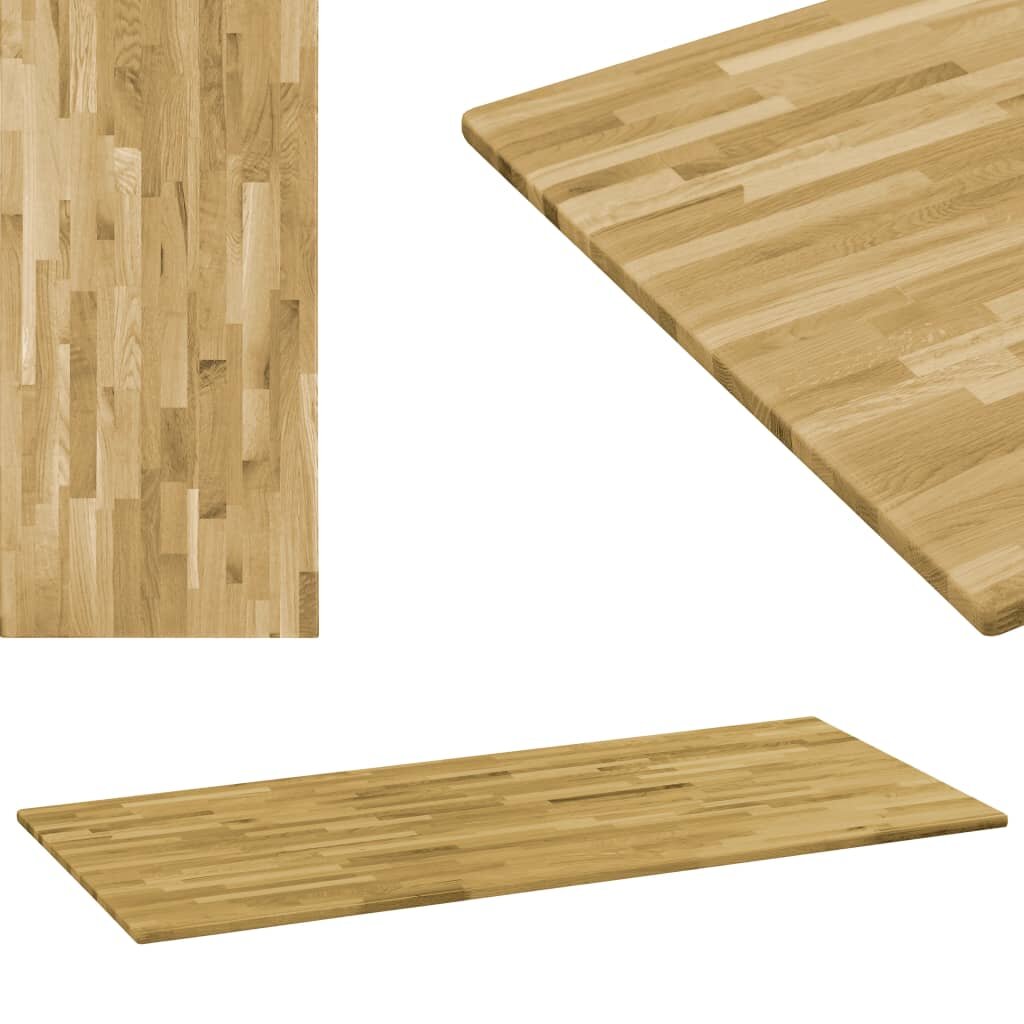 Desk Top Solid Oak Wood Rectangular 0.9