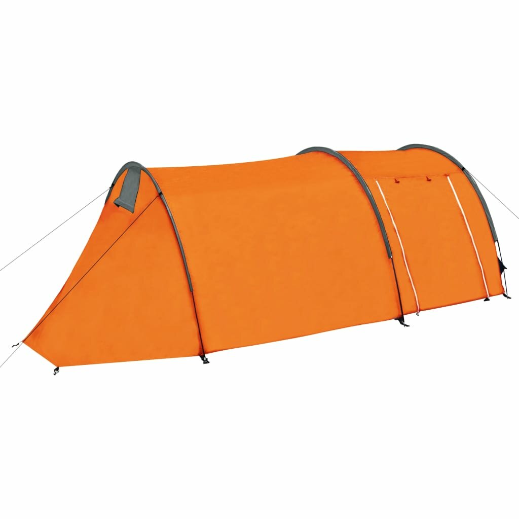 Wodoodporny namiot kempingowy 2 ~ 4 osoby Namiot tunelowy na kemping Piesze wycieczki Travel Polacy z włókna szklanego Szary + pomarańczowy