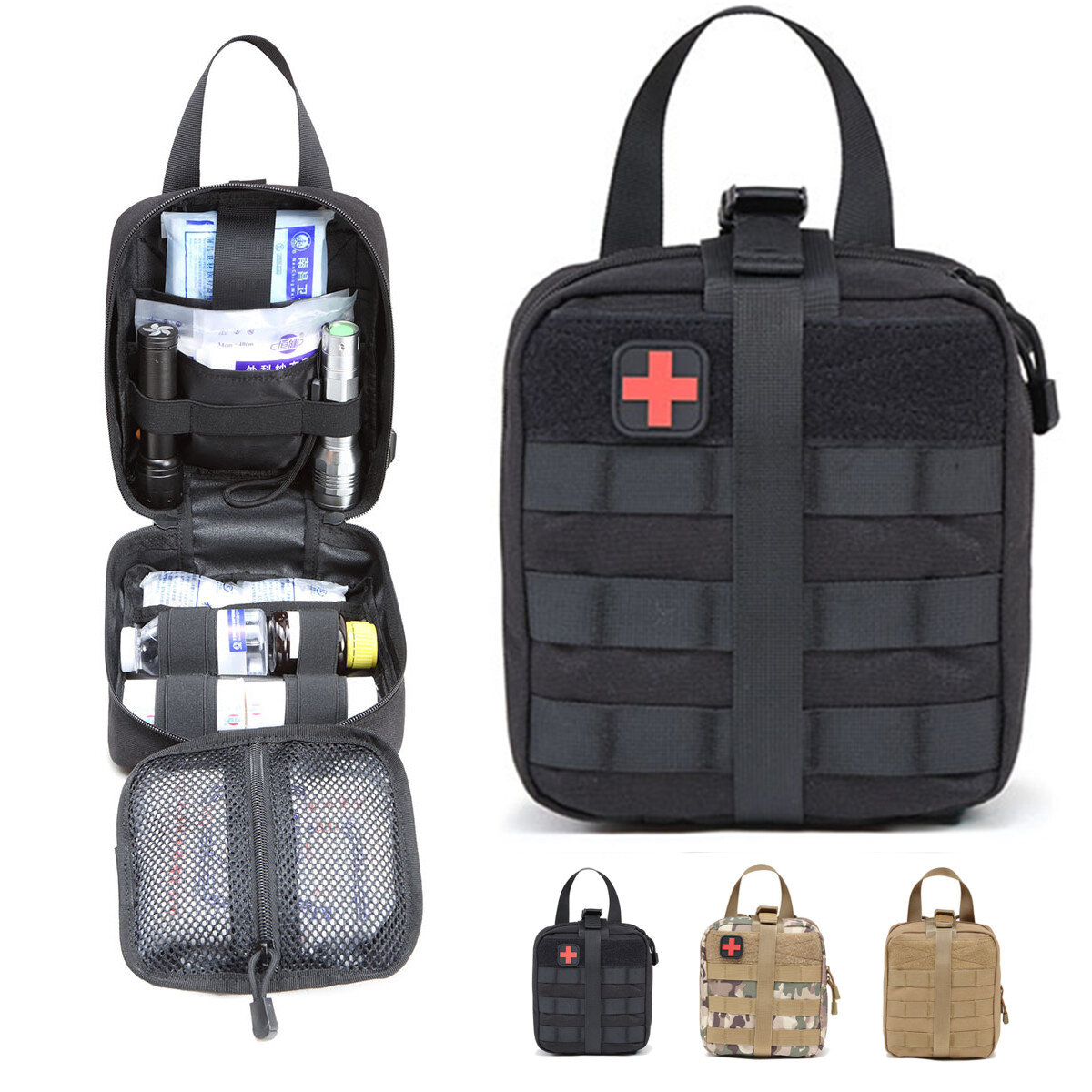 Outdoor Tactical Molle Tasche für Notfallüberleben, Erste Gürtel Nylon Tasche