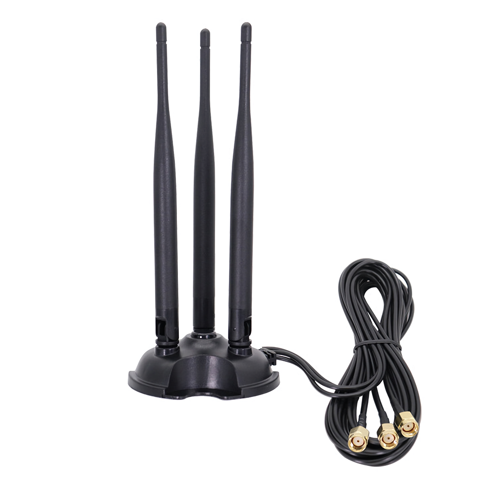 

2.4G 5.8G High Gain Dual Band Antenna Fldable 8DBi SMA Male Antenna with Magnetic Base for Wireless Router Network Card