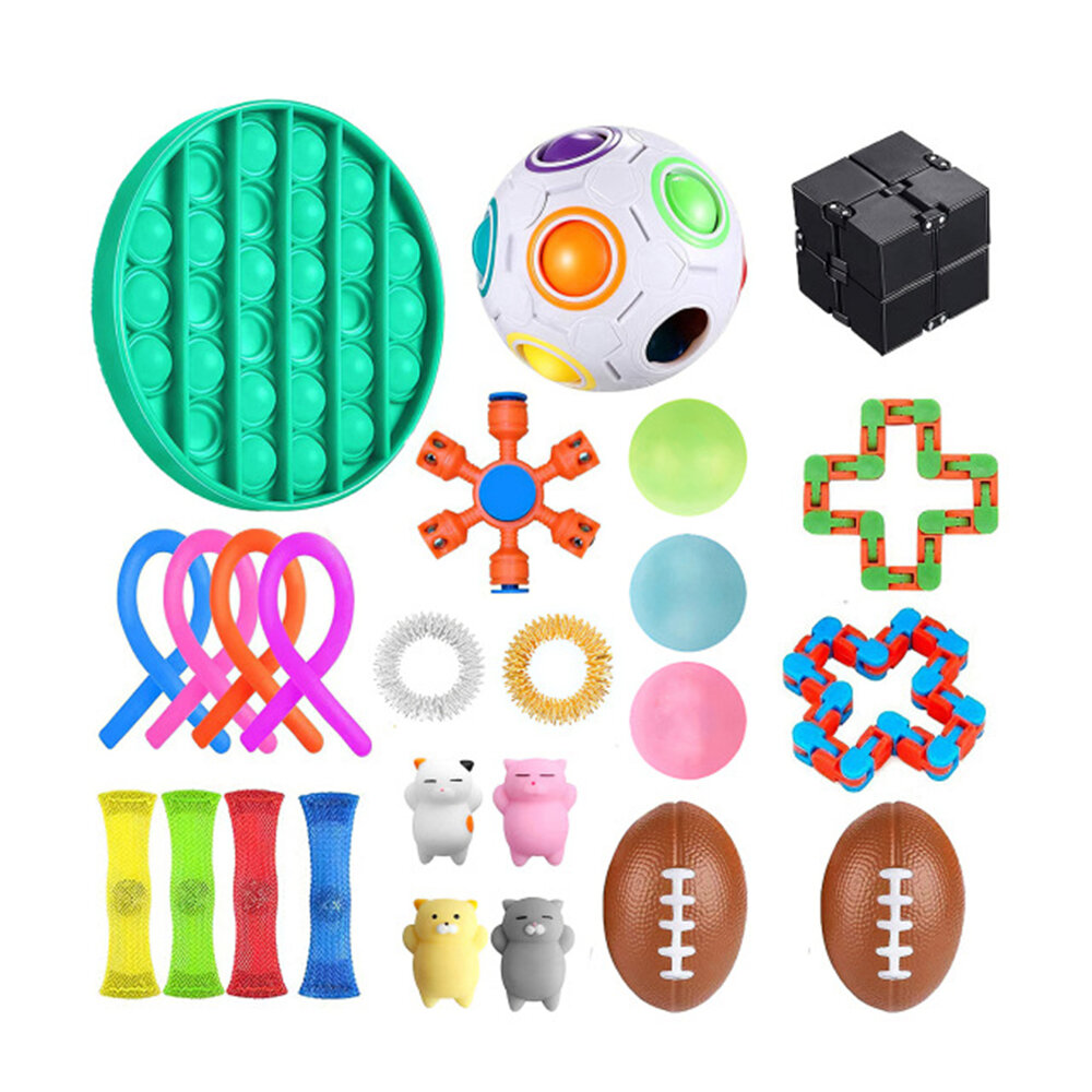 Fidget Toys Sensory Set Anti Stress Relief Fidget Bubble Toys Decompression Artifact Hand Toys For Kid Adults