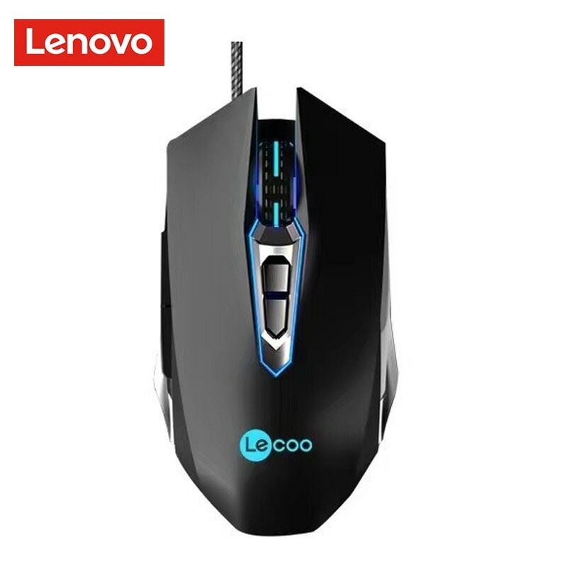 Lenovo Lecoo MS107 Wired Mouse Advanced Programmable for Usb Mini Pc Gamer Mechanical Computer Office Mouses Laptop Acce
