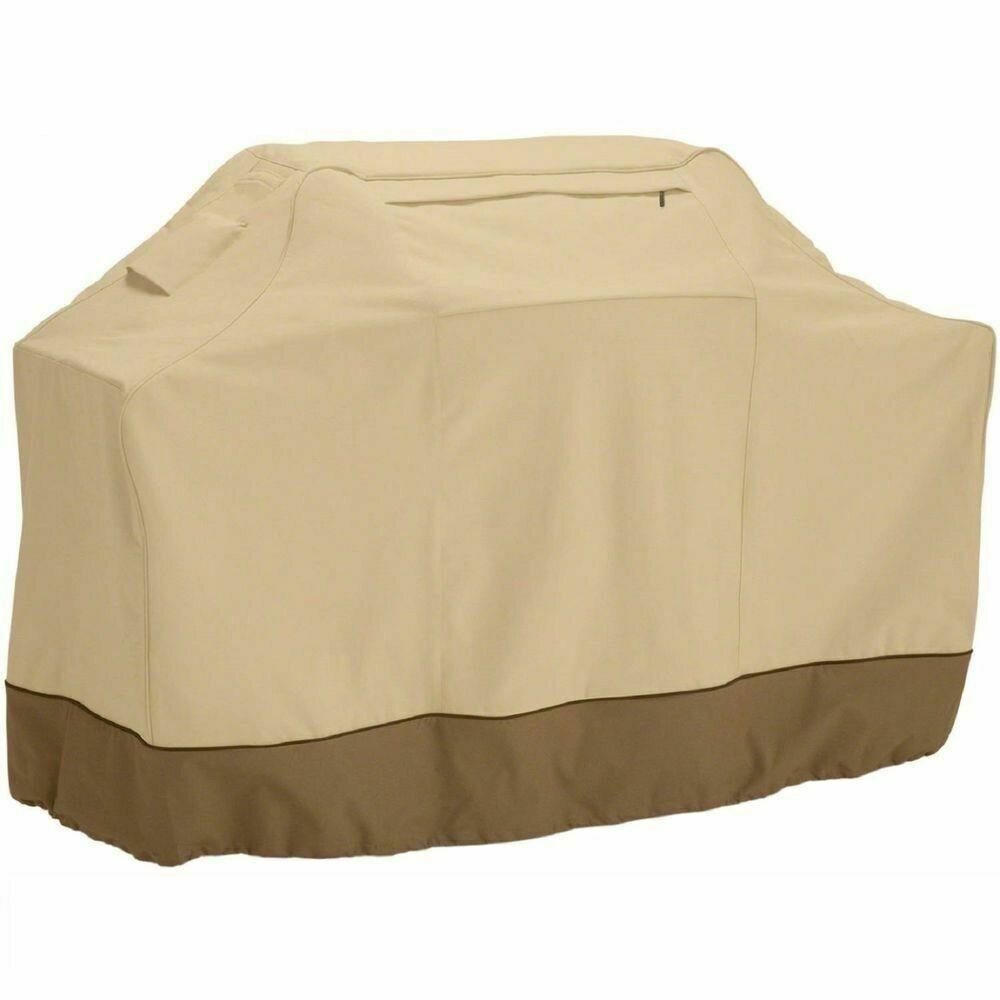 BBQ-Abdeckung aus Polyester 132/147 cm, Regen- und UV-Schutz, Staub- und Schmutzschutz für den Grill beim Camping oder Picknick